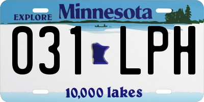 MN license plate 031LPH