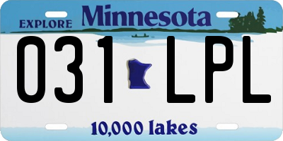 MN license plate 031LPL