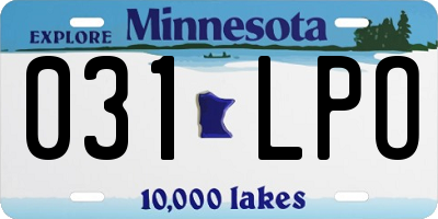 MN license plate 031LPO