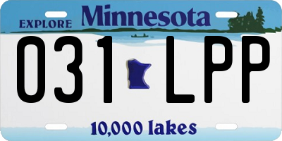 MN license plate 031LPP
