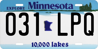 MN license plate 031LPQ