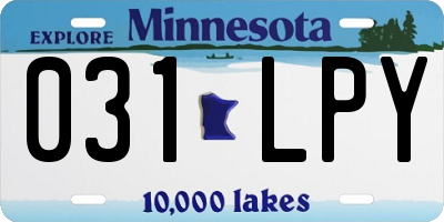 MN license plate 031LPY