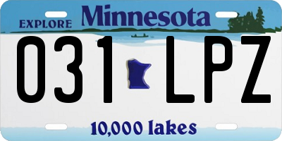 MN license plate 031LPZ