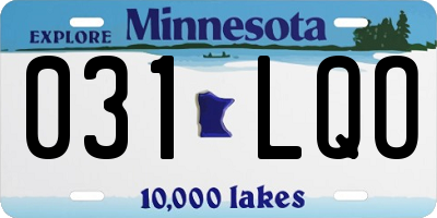 MN license plate 031LQO