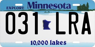 MN license plate 031LRA