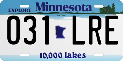 MN license plate 031LRE