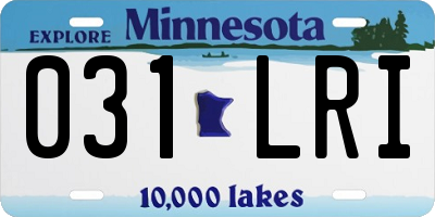 MN license plate 031LRI