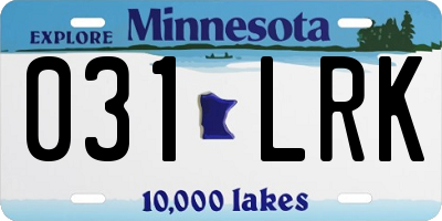 MN license plate 031LRK