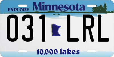 MN license plate 031LRL