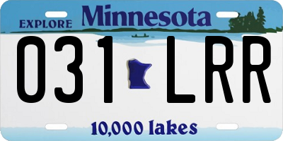 MN license plate 031LRR