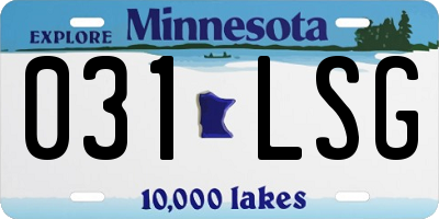 MN license plate 031LSG
