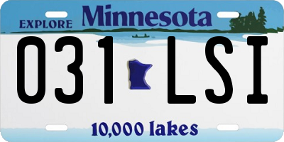 MN license plate 031LSI