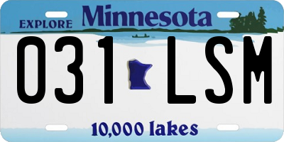 MN license plate 031LSM