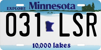 MN license plate 031LSR
