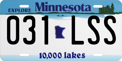 MN license plate 031LSS