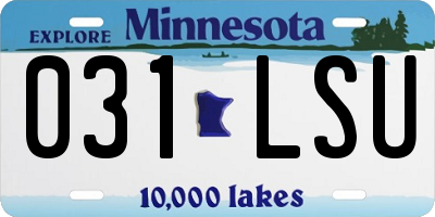 MN license plate 031LSU