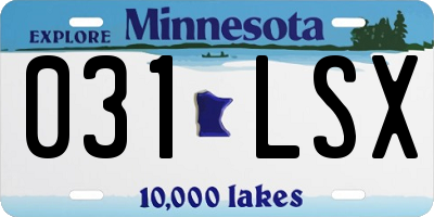 MN license plate 031LSX