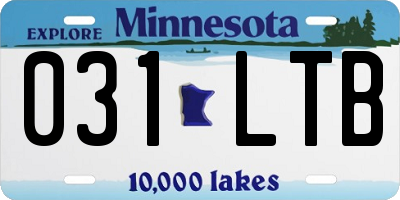 MN license plate 031LTB