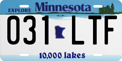 MN license plate 031LTF