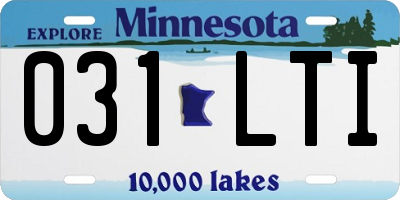MN license plate 031LTI