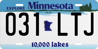 MN license plate 031LTJ