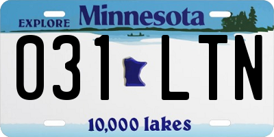 MN license plate 031LTN