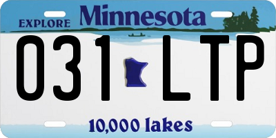MN license plate 031LTP