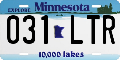 MN license plate 031LTR