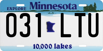 MN license plate 031LTU