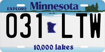 MN license plate 031LTW