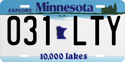 MN license plate 031LTY