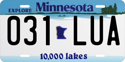MN license plate 031LUA