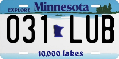 MN license plate 031LUB