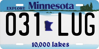MN license plate 031LUG