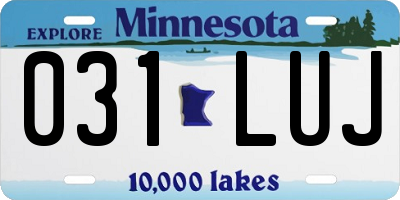 MN license plate 031LUJ
