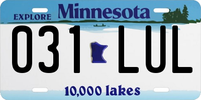 MN license plate 031LUL