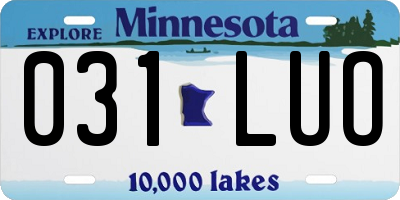 MN license plate 031LUO