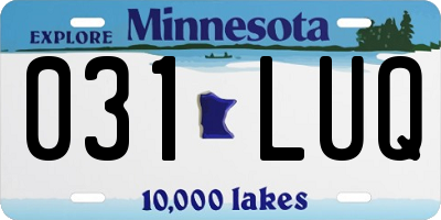 MN license plate 031LUQ