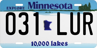 MN license plate 031LUR