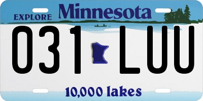 MN license plate 031LUU