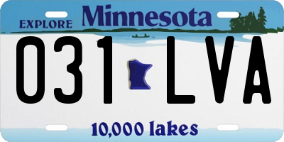 MN license plate 031LVA