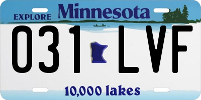MN license plate 031LVF