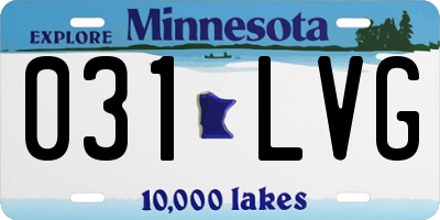 MN license plate 031LVG
