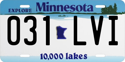 MN license plate 031LVI