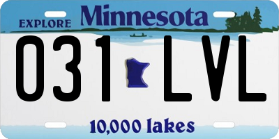 MN license plate 031LVL