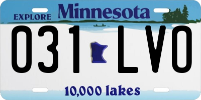MN license plate 031LVO