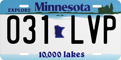 MN license plate 031LVP