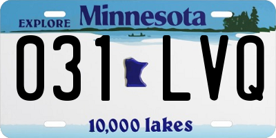 MN license plate 031LVQ