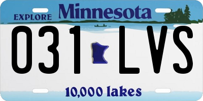 MN license plate 031LVS