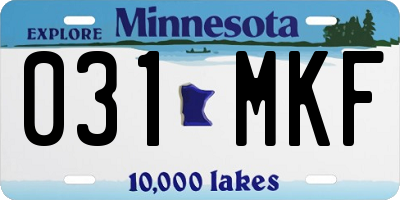 MN license plate 031MKF